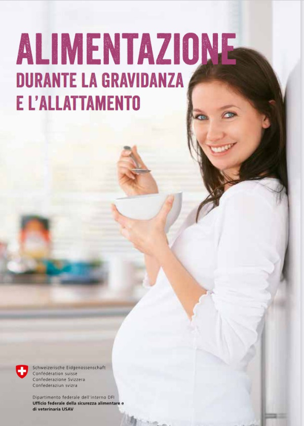 Alimentazione durante la gravidanza e l’allattamento - opuscolo e volantino (USAV)